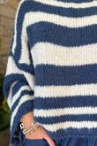 Made in Italy Big Softie Stripe Shortie Knit Dark Denim